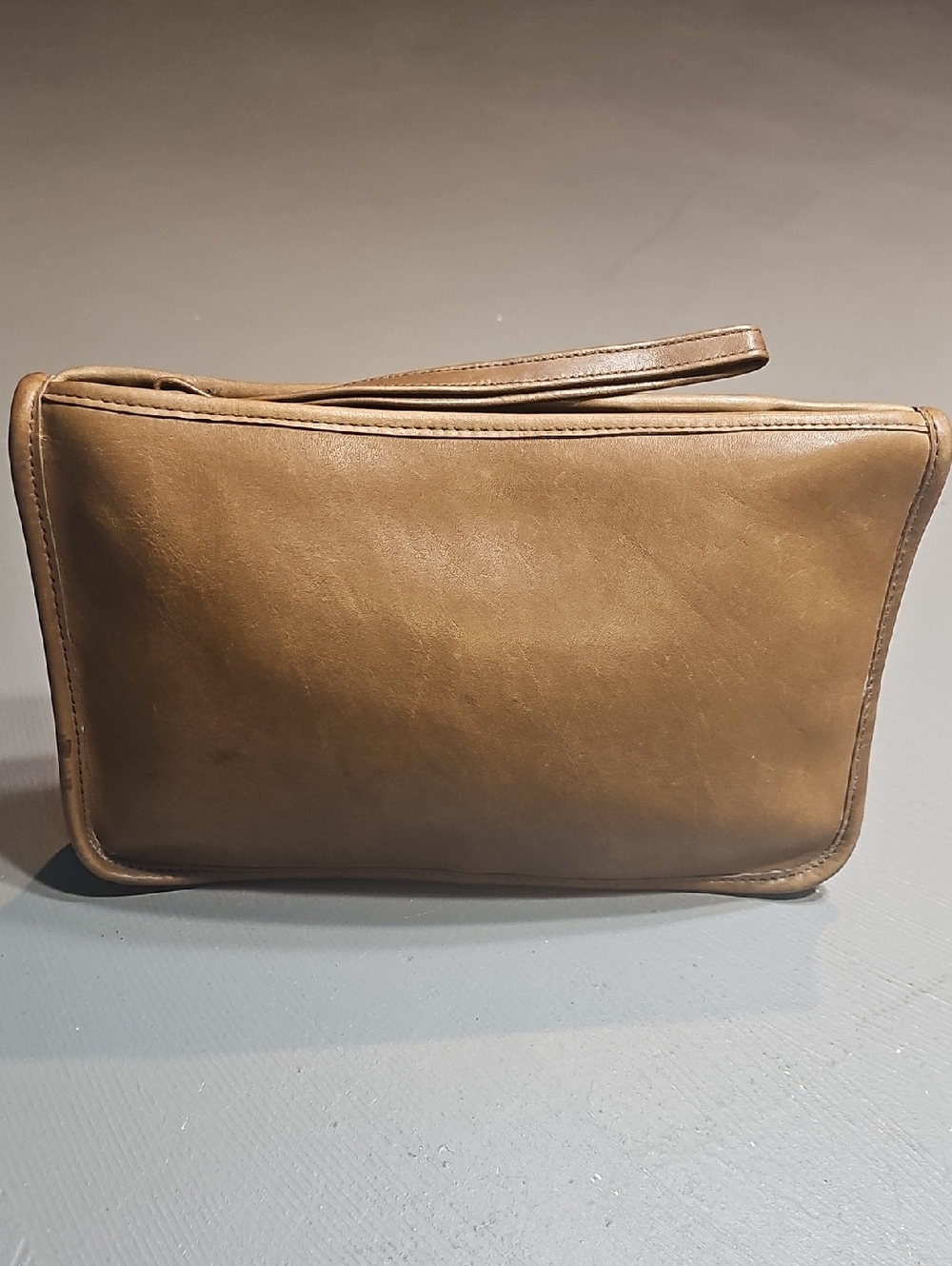 Coach 9241 British Tan Leather Bag NYC Zip Top Bag Pouch Clutch  USA